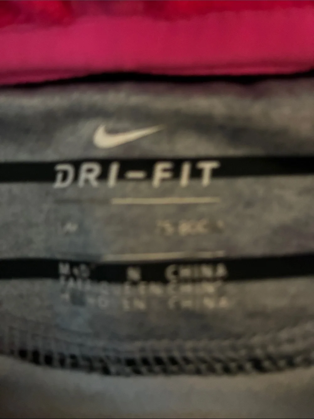 Nike Girls' Gray & Hot Pink Striped Hooded Sweatshirt